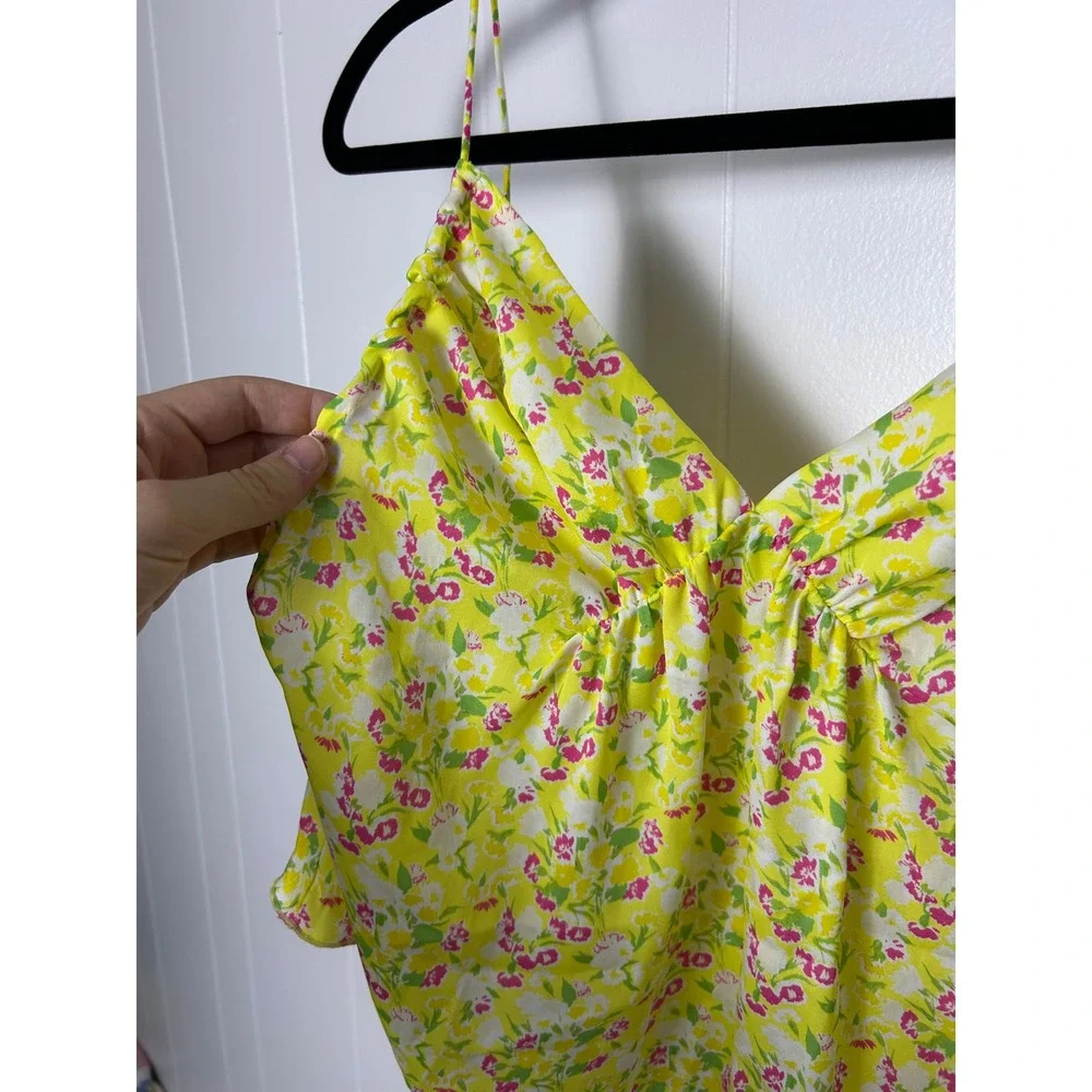 Intimately Free People Top Women S Yellow Floral Cami Festival Boho Summer fairy